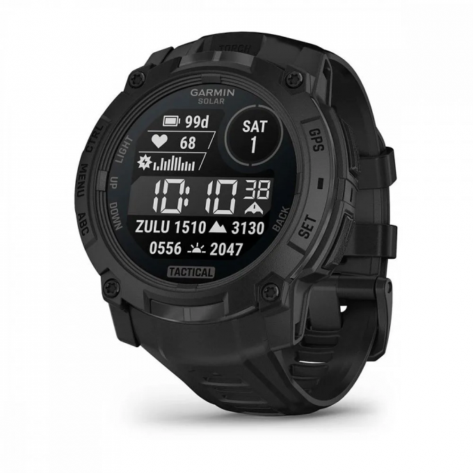 Смарт-часы GARMIN INSTINCT 3 (50 мм) Solar Tactical Edition черный с черным ремешком 010-02935-90